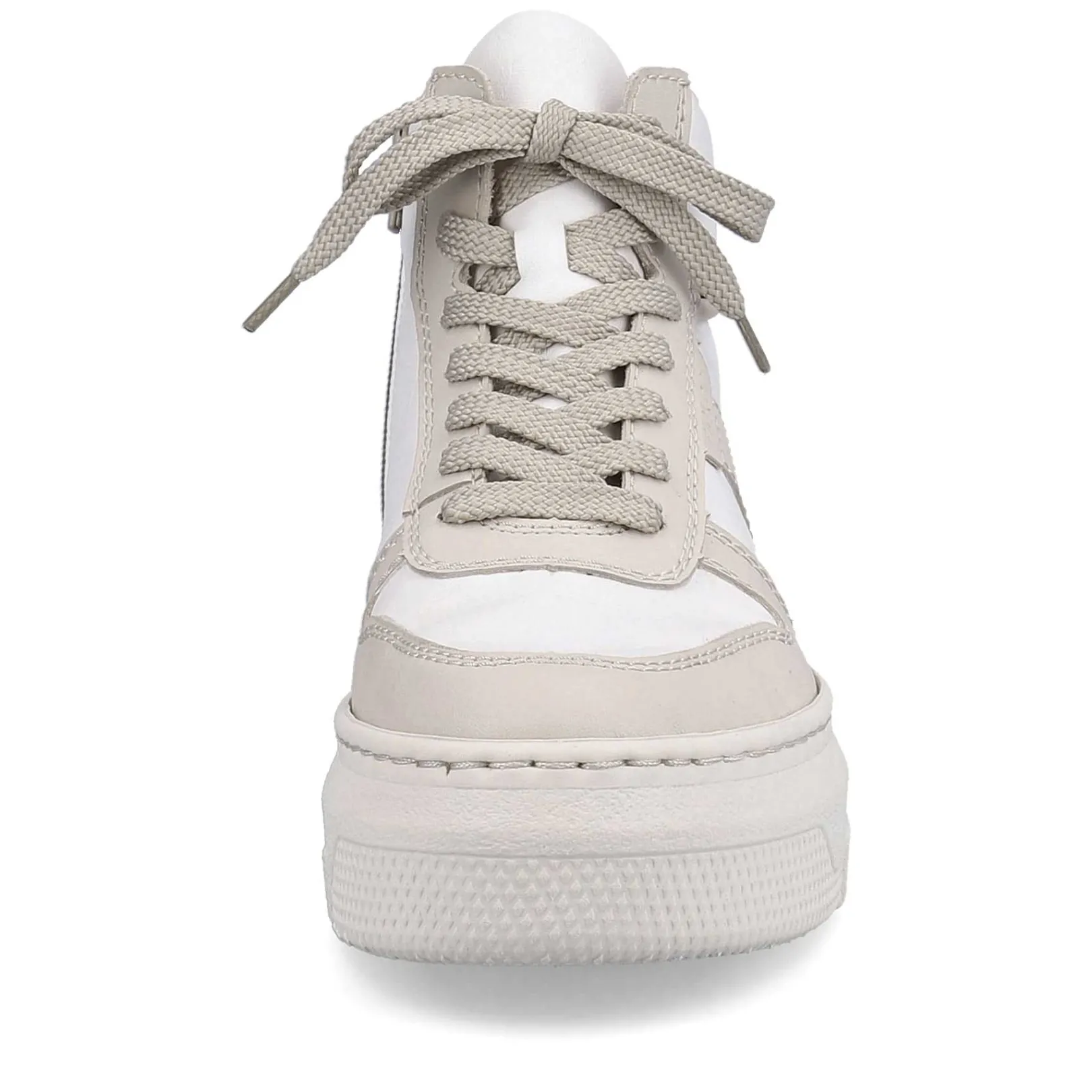 Hot Women'S Sneaker High Swan White Beige Ladies Sneakers