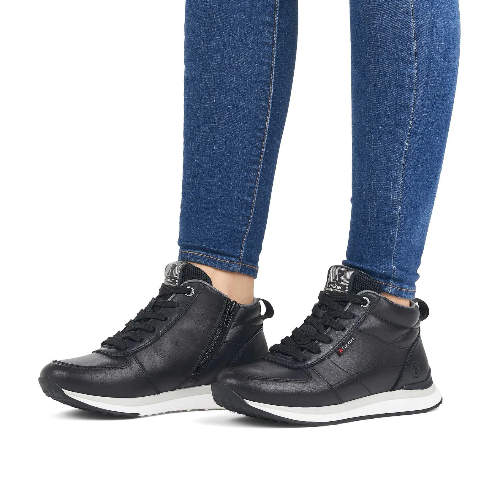 Discount Women'S Sneaker High Deep Black Ladies Sneakers