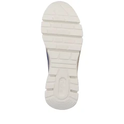 Women'S Sneaker High Light Beige-Denim Blue Ladies Sneakers