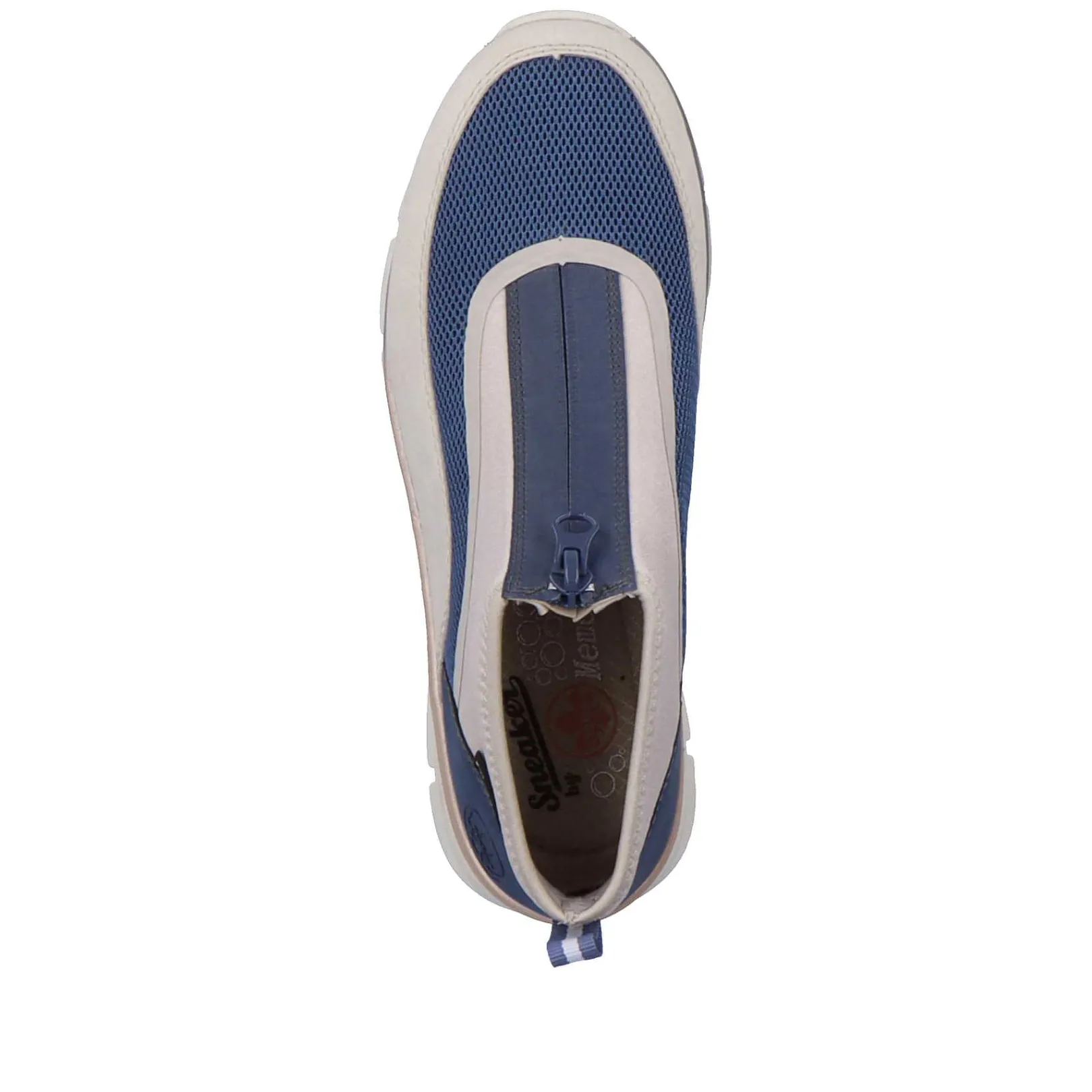 Women'S Sneaker High Light Beige-Denim Blue Ladies Sneakers