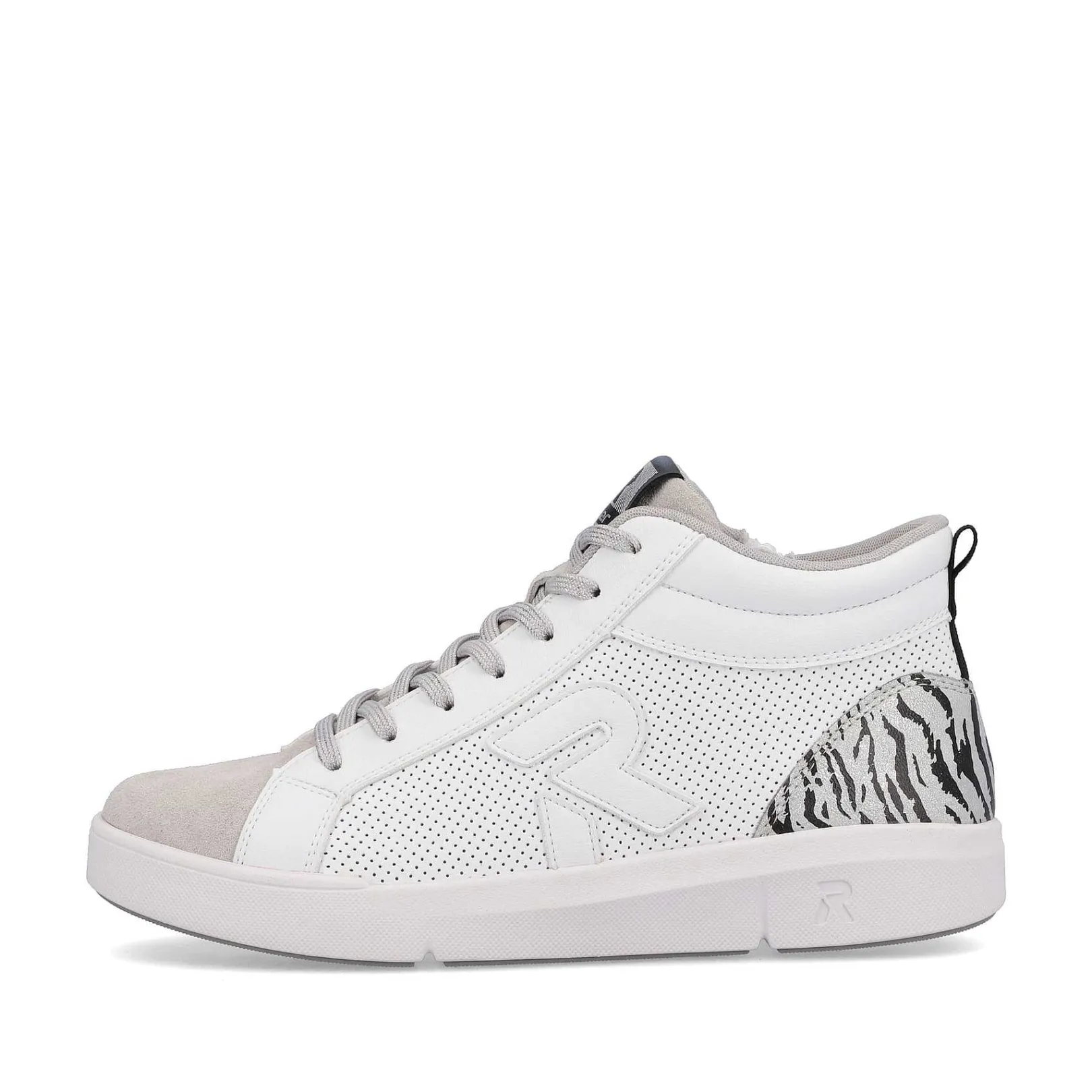 Best Women'S Sneaker High Swan-White Arctic-Grey Zebra Ladies Sneakers