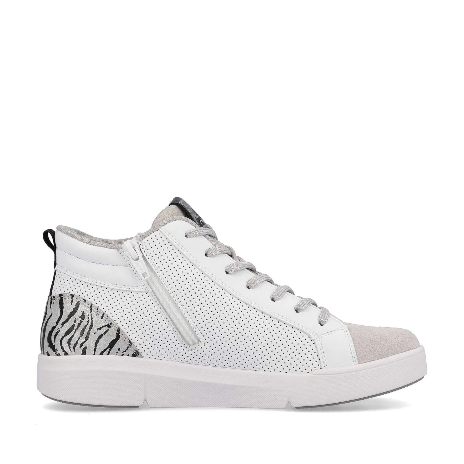 Best Women'S Sneaker High Swan-White Arctic-Grey Zebra Ladies Sneakers