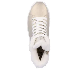 Sale Women'S Sneaker High Glitter Gold Frost White Ladies Sporty Styles