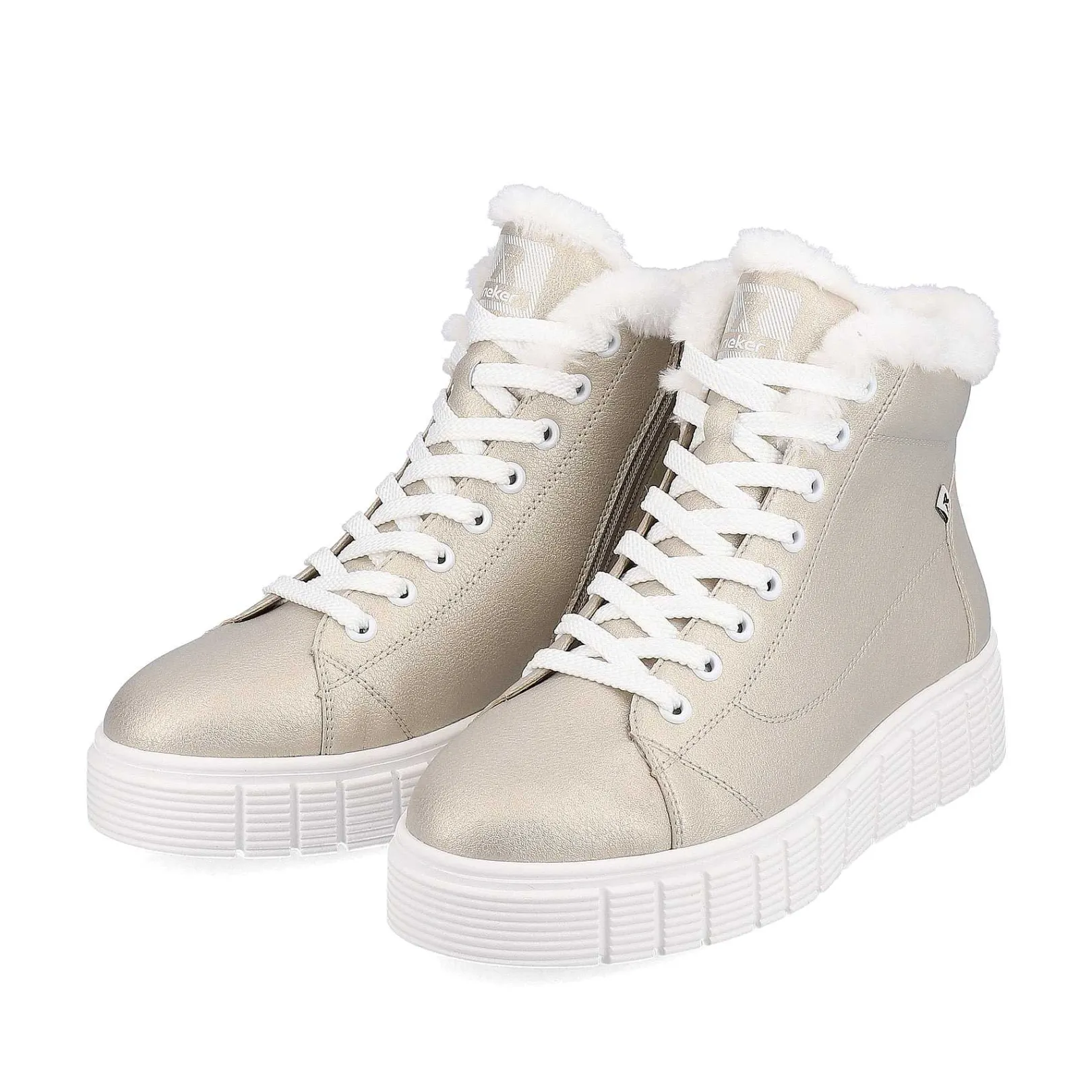 Sale Women'S Sneaker High Glitter Gold Frost White Ladies Sporty Styles