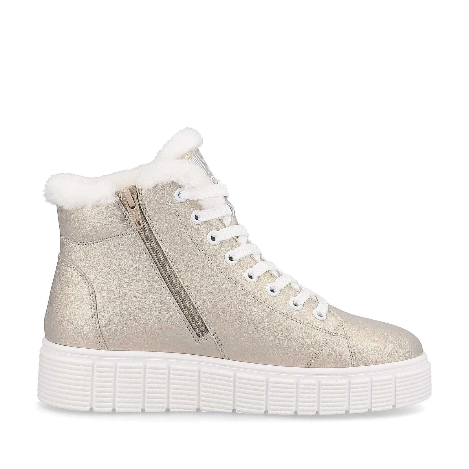 Sale Women'S Sneaker High Glitter Gold Frost White Ladies Sporty Styles
