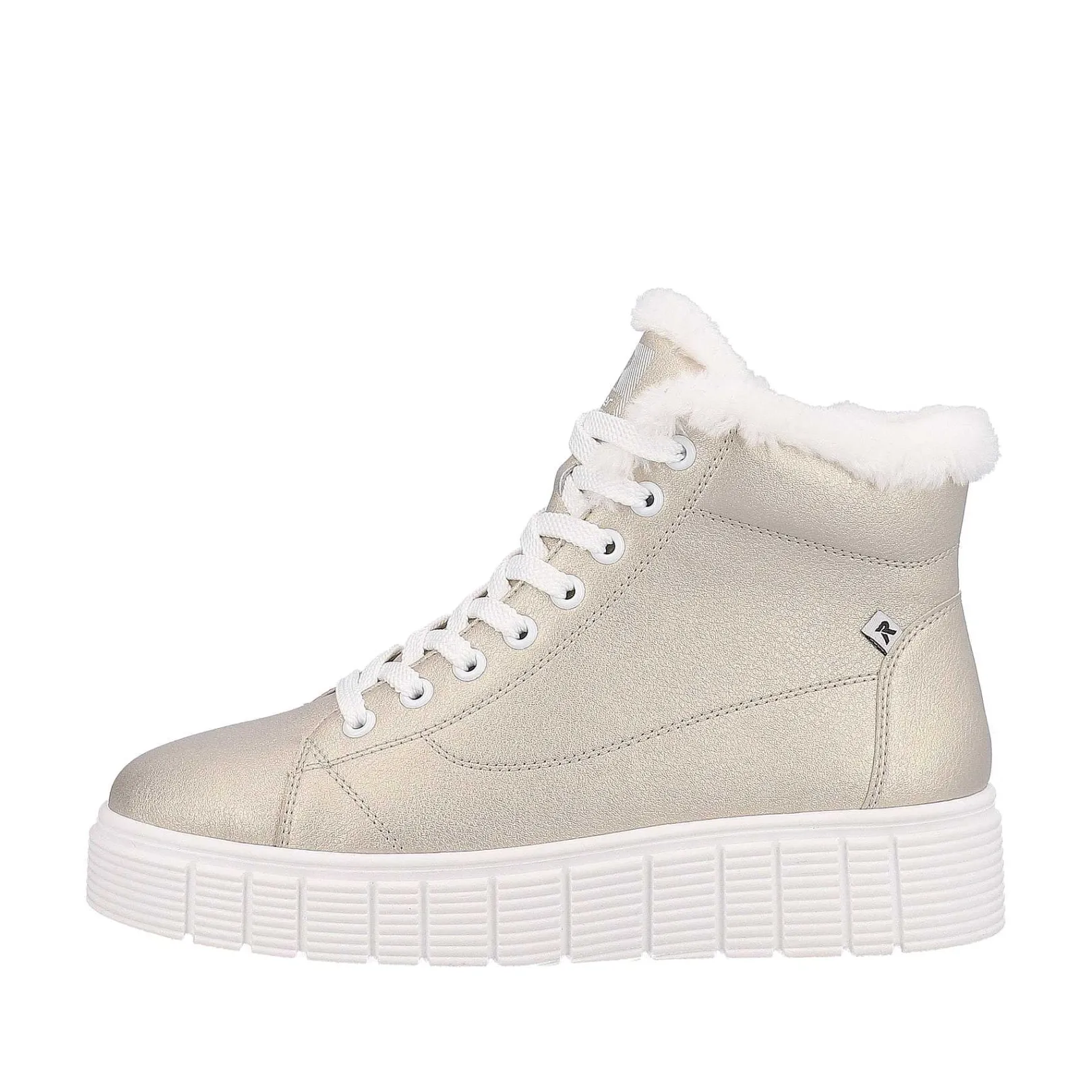 Sale Women'S Sneaker High Glitter Gold Frost White Ladies Sporty Styles