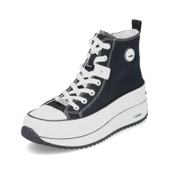 Clearance Women'S Sneaker High Deep Black Ladies Vegan