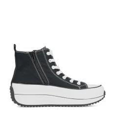 Clearance Women'S Sneaker High Deep Black Ladies Vegan