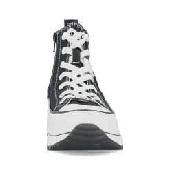 Clearance Women'S Sneaker High Deep Black Ladies Vegan