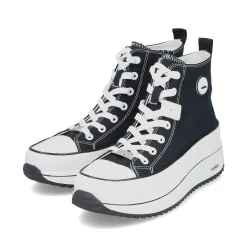Clearance Women'S Sneaker High Deep Black Ladies Vegan