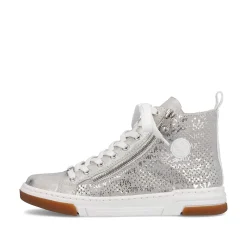 Sale Women'S Sneaker High Silver Grey Ladies Sneakers