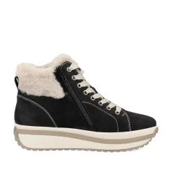 Clearance Women'S Sneaker High Night Black Cream Beige Ladies Sneakers