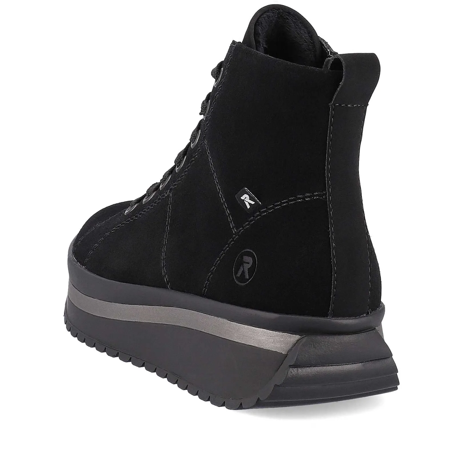 Outlet Women'S Sneaker High Deep Black Ladies Sneakers