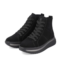 Outlet Women'S Sneaker High Deep Black Ladies Sneakers