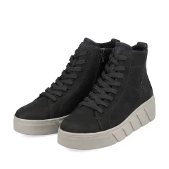 Sale Women'S Sneaker High Urban Black Ladies Sneakers
