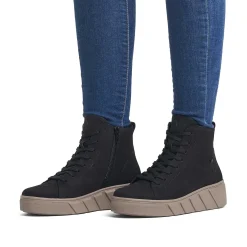 Sale Women'S Sneaker High Urban Black Ladies Sneakers