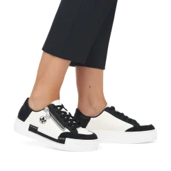 Discount Women'S Sneaker Low Crystal White-Deep Black Ladies Sneakers