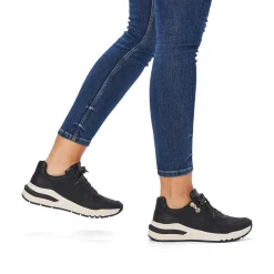 Discount Women'S Sneaker Low Night Black Ladies Sneakers
