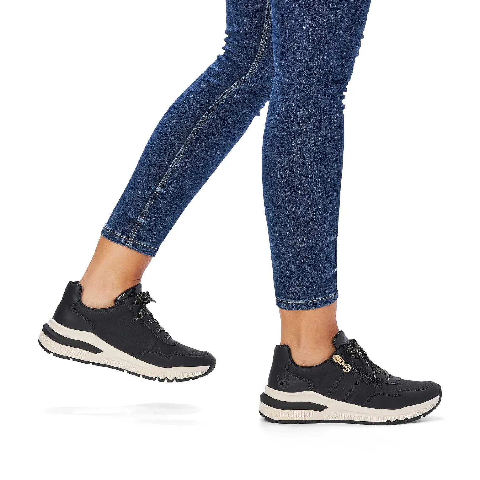 Discount Women'S Sneaker Low Night Black Ladies Sneakers