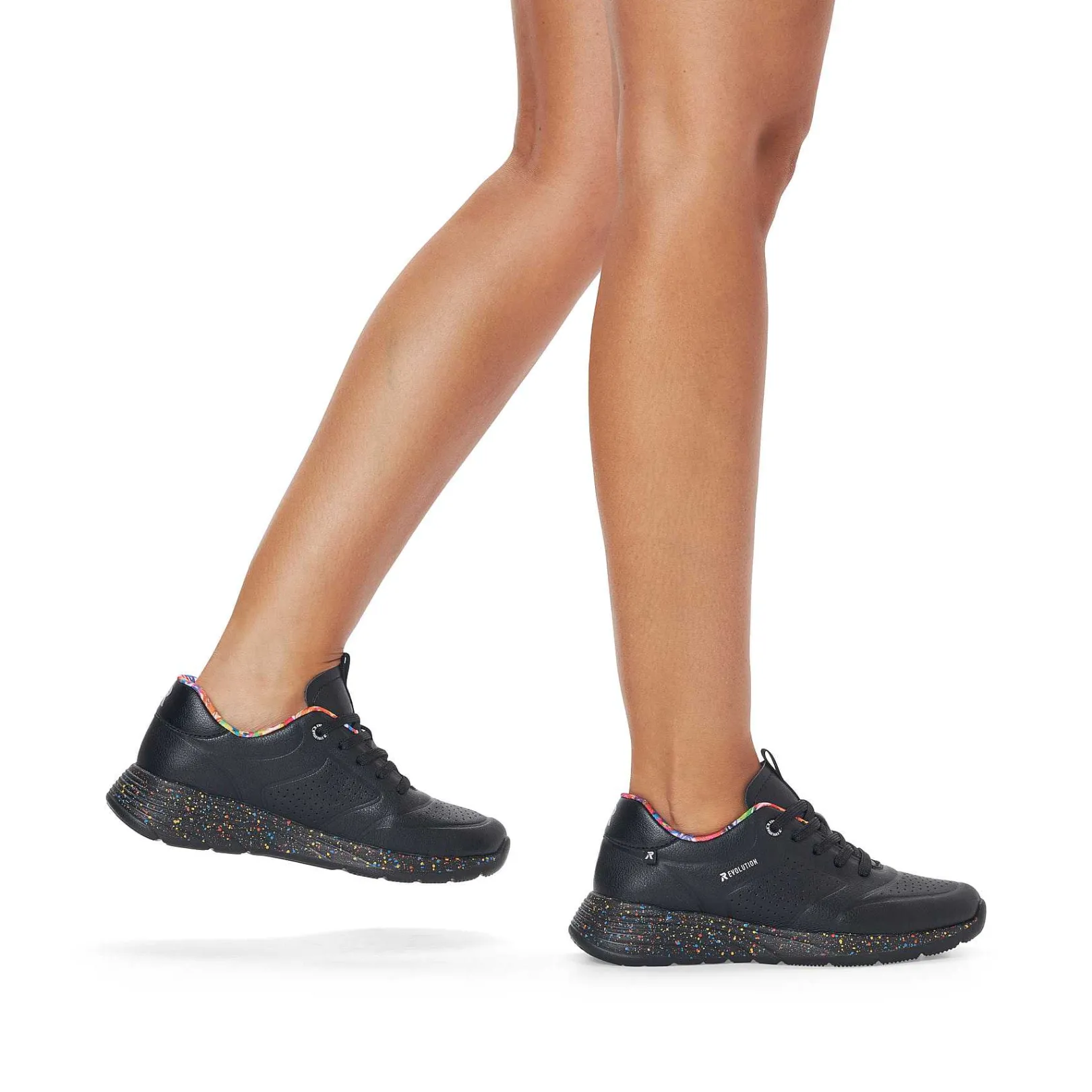 Women'S Sneaker Low Urban-Black Rainbow Ladies Sneakers