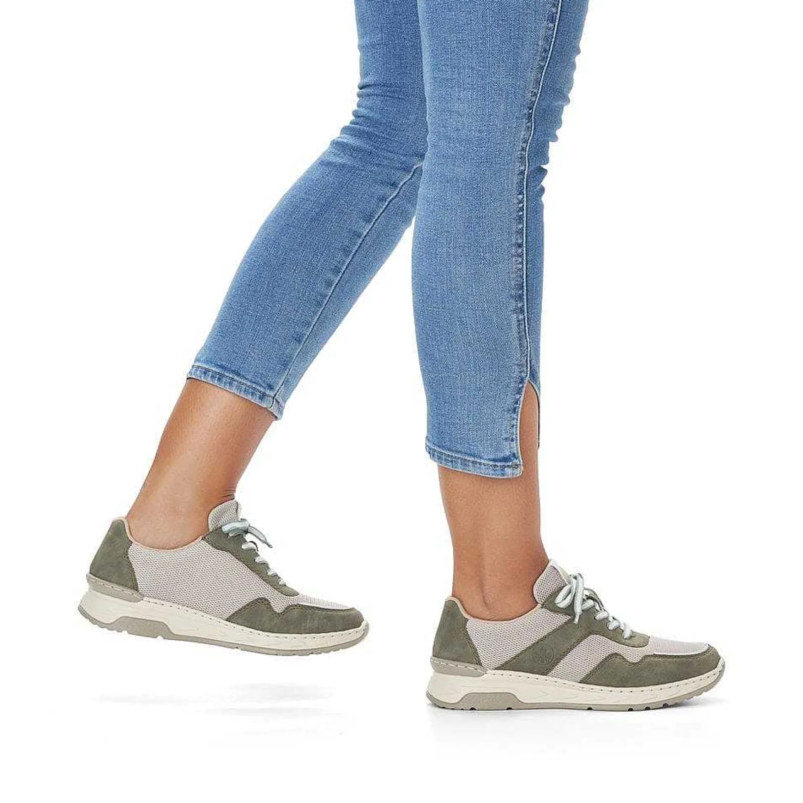 Hot Women'S Sneaker Low Cactus Green-Light Beige Ladies Sneakers
