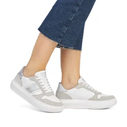 Sale Women'S Sneaker Low Clear-White Dust-Grey Ladies Sneakers