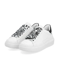 Women'S Sneaker Low Crystal-White Deep-Black Ladies Sneakers