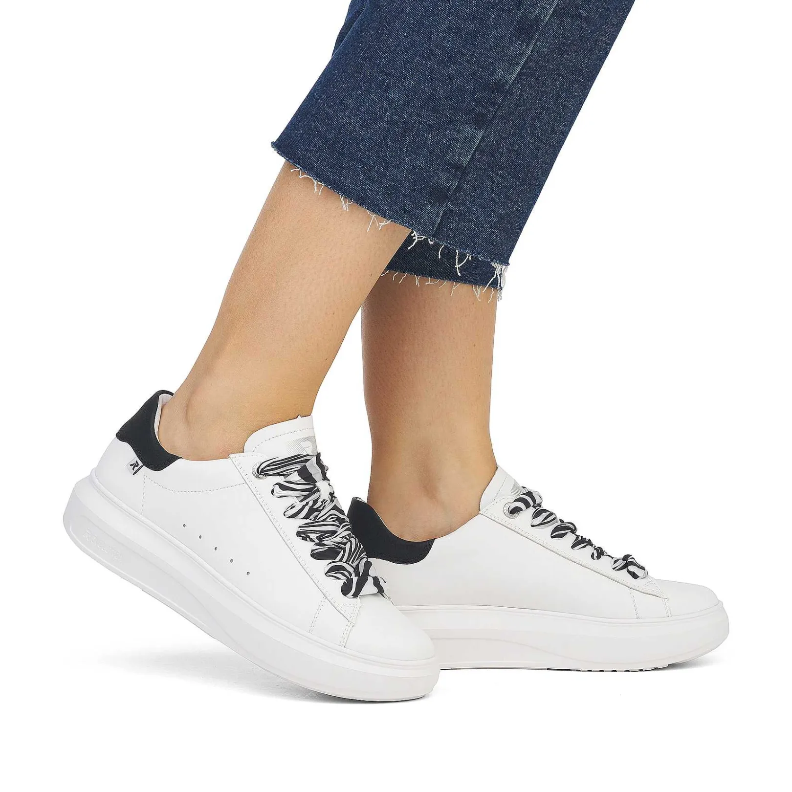 Women'S Sneaker Low Crystal-White Deep-Black Ladies Sneakers