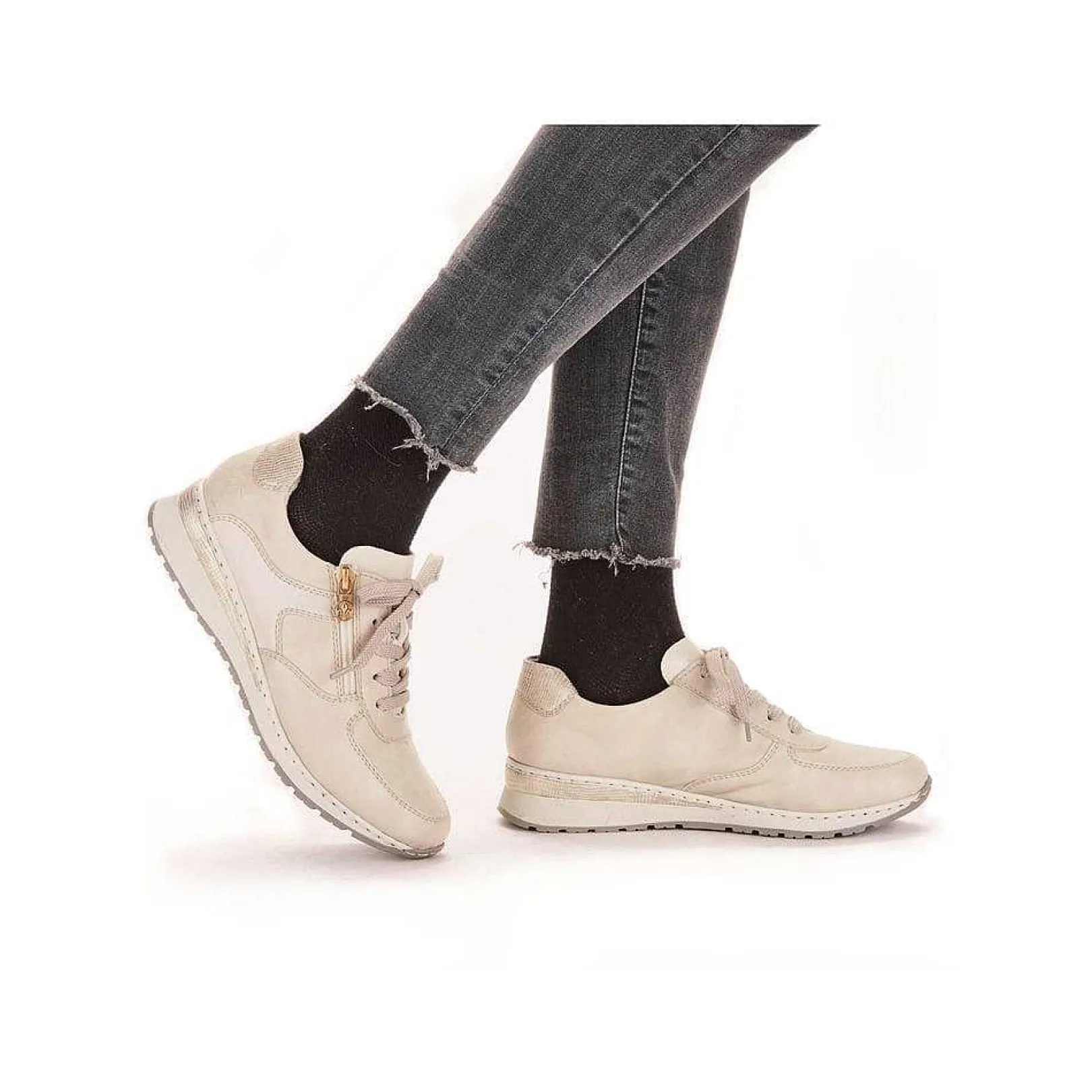 New Women'S Sneaker Low Cream White Ladies Sneakers