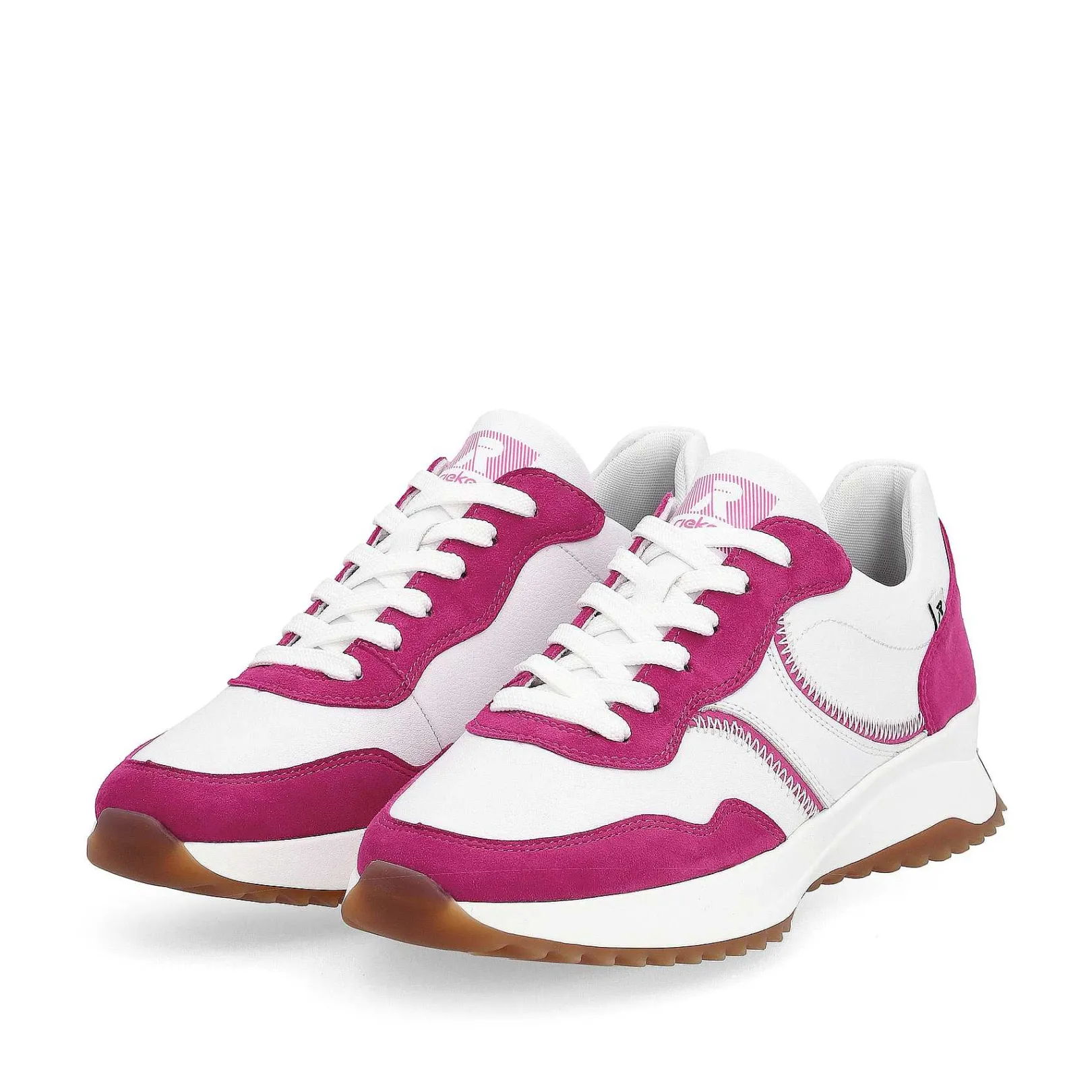 Outlet Women'S Sneaker Low Clear-White Fuchsia Ladies Colorful Styles