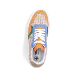 Discount Women'S Sneaker Low Multi-Orange-Emerald Green Ladies Vegan