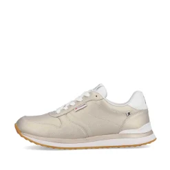 New Women'S Sneaker Low Champagne Metallic Ladies Sneakers