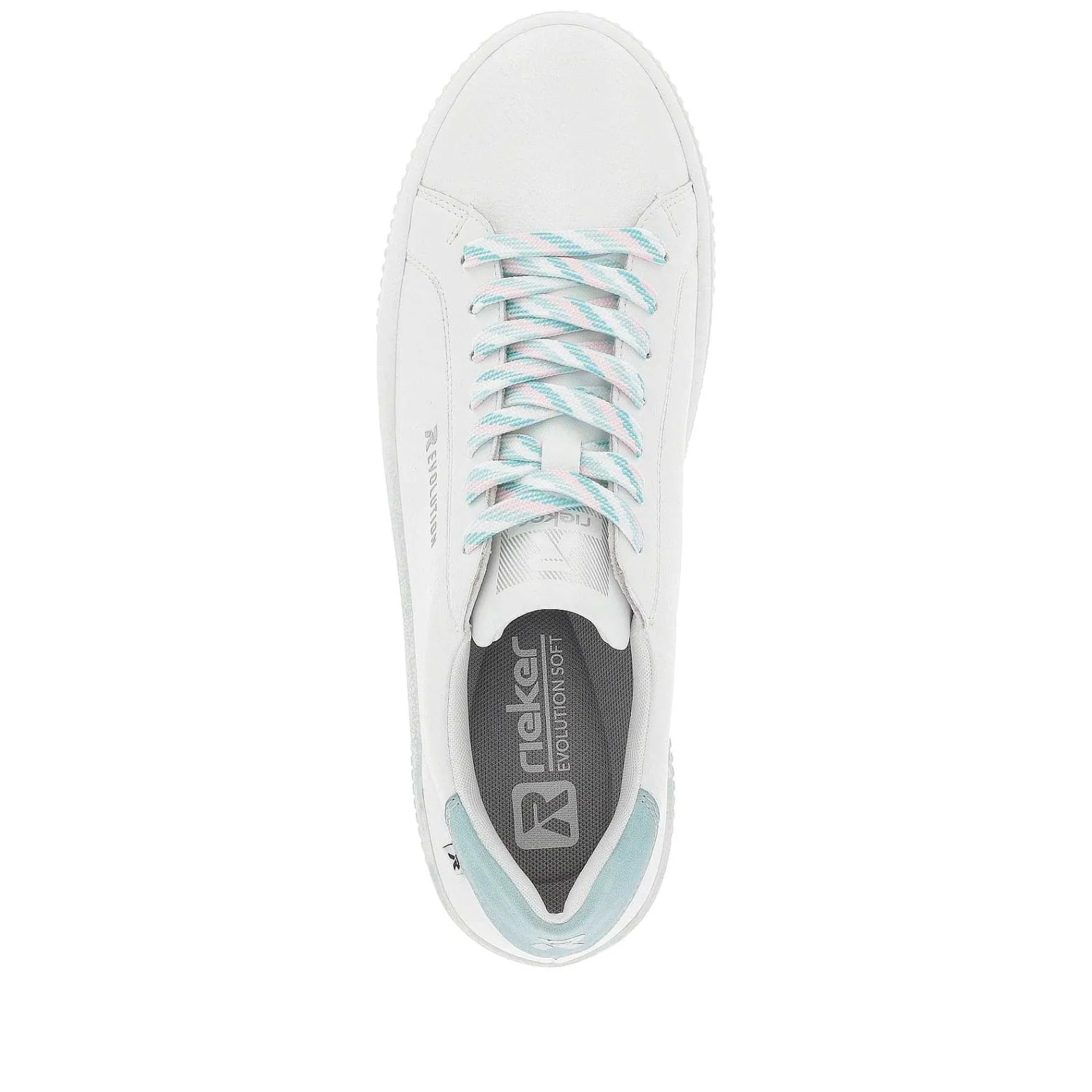 Clearance Women'S Sneaker Low Crystal-White Light-Aqua Ladies Sneakers