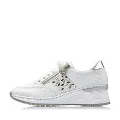 Hot Women'S Sneaker Low Swan White Ladies Sneakers