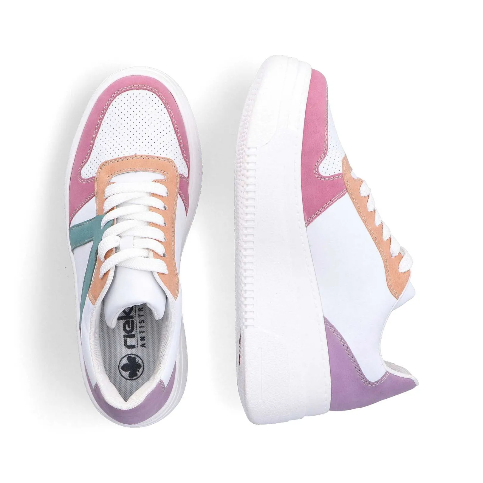 New Women'S Sneaker Low Ice White-Multicolored Ladies Colorful Styles