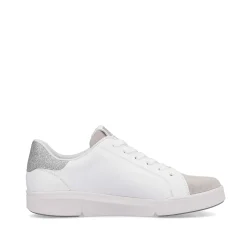 Best Women'S Sneaker Low Swan-White Beige Ladies Sneakers