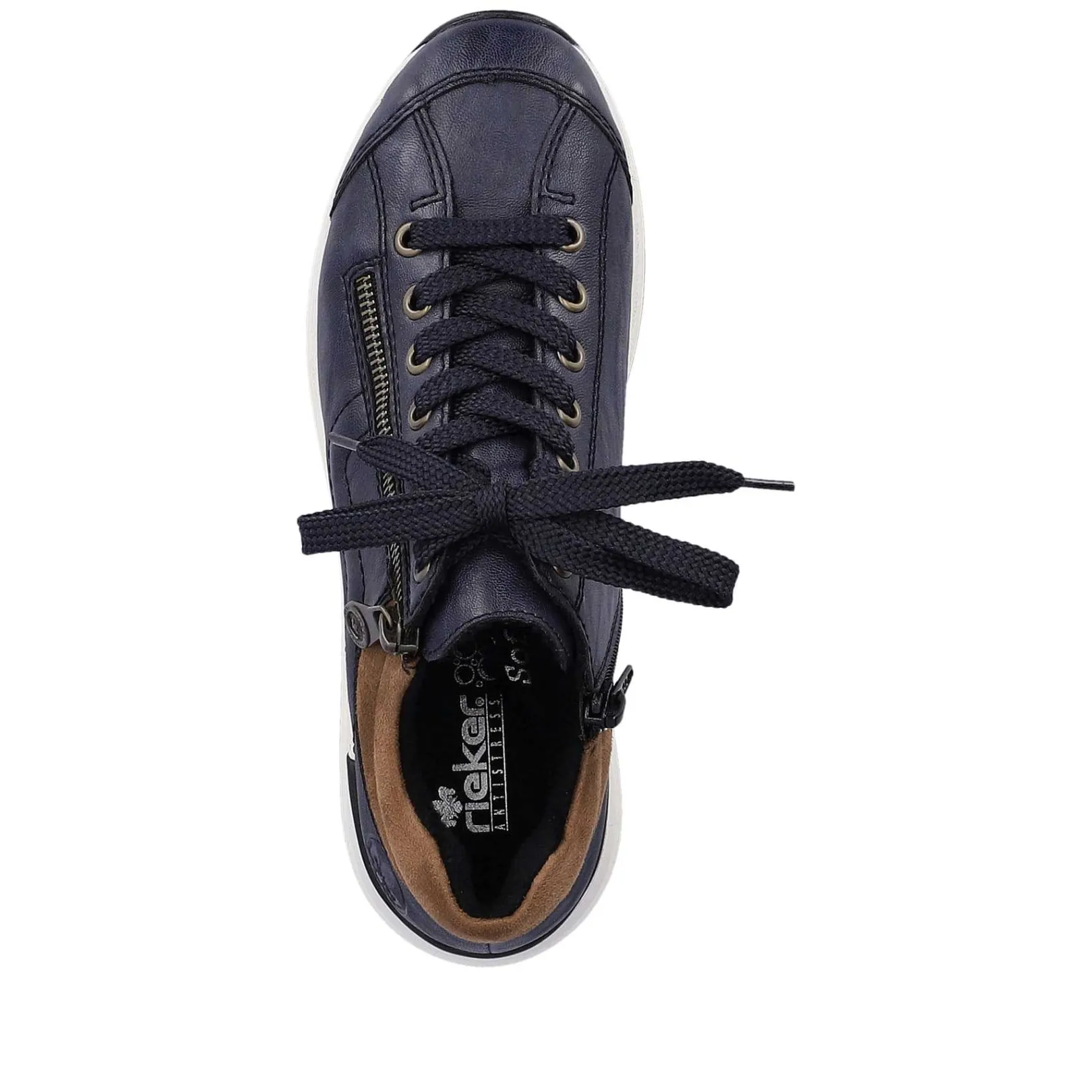Outlet Women'S Sneaker Low Navy Blue-Brown Ladies Sneakers