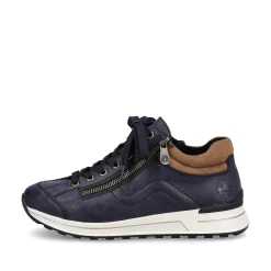 Outlet Women'S Sneaker Low Navy Blue-Brown Ladies Sneakers