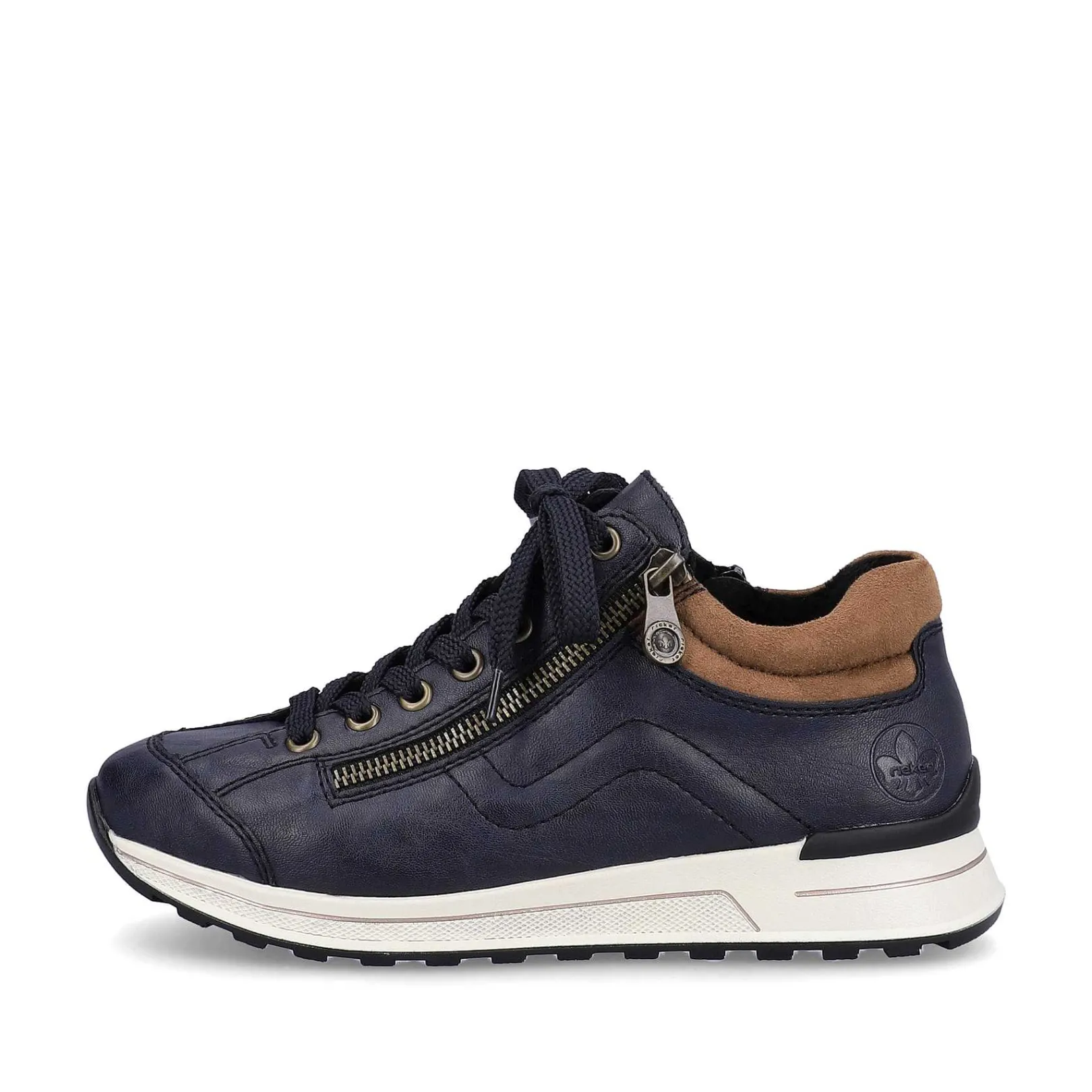 Outlet Women'S Sneaker Low Navy Blue-Brown Ladies Sneakers