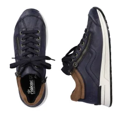 Outlet Women'S Sneaker Low Navy Blue-Brown Ladies Sneakers