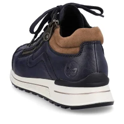 Outlet Women'S Sneaker Low Navy Blue-Brown Ladies Sneakers