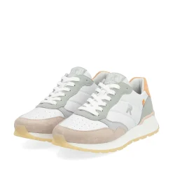 Clearance Women'S Sneaker Low Pearl-White Grey-Green Ladies Sneakers