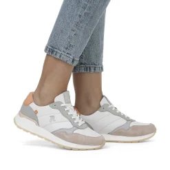 Clearance Women'S Sneaker Low Pearl-White Grey-Green Ladies Sneakers