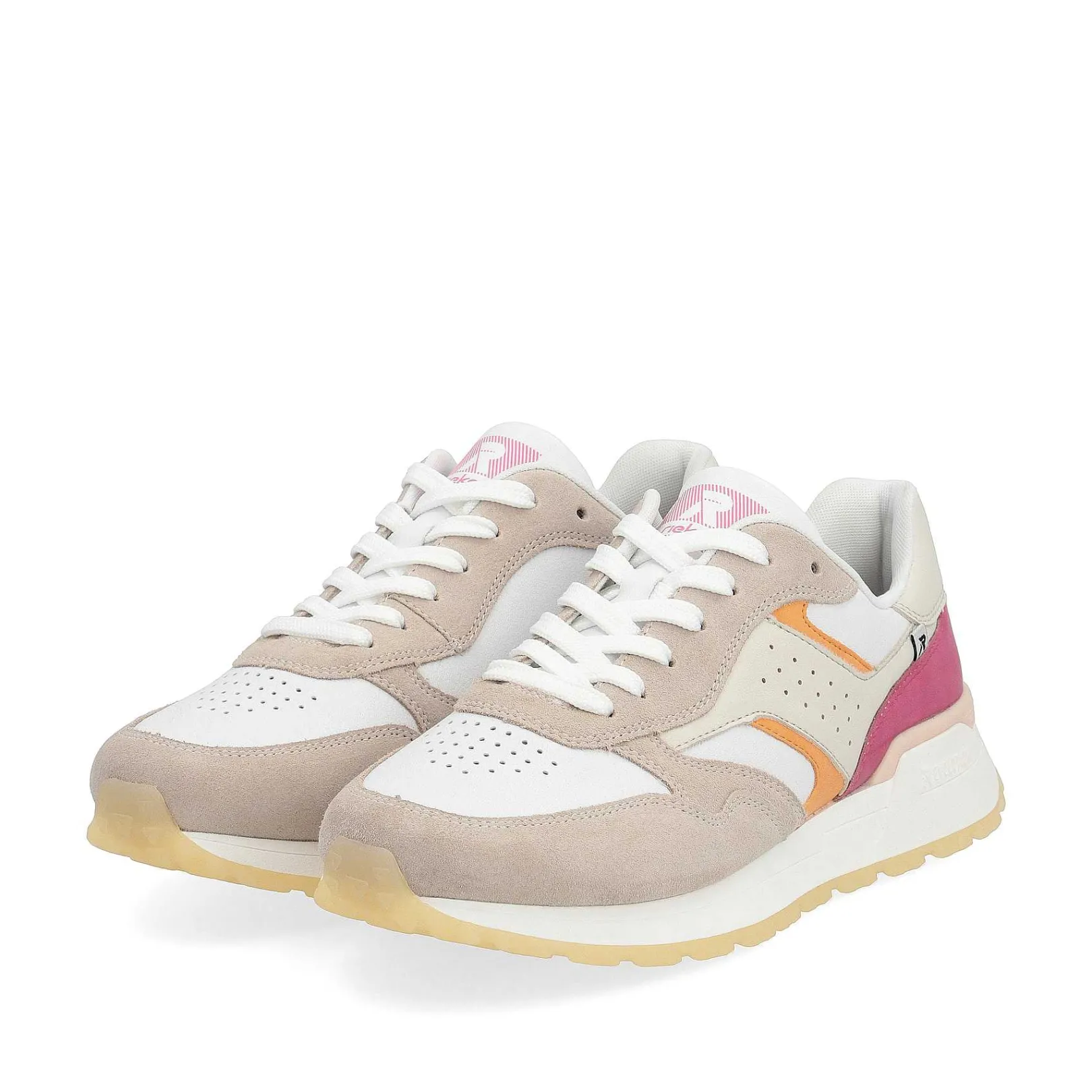 Discount Women'S Sneaker Low Light Beige Fuchsia Apricot Ladies Colorful Styles