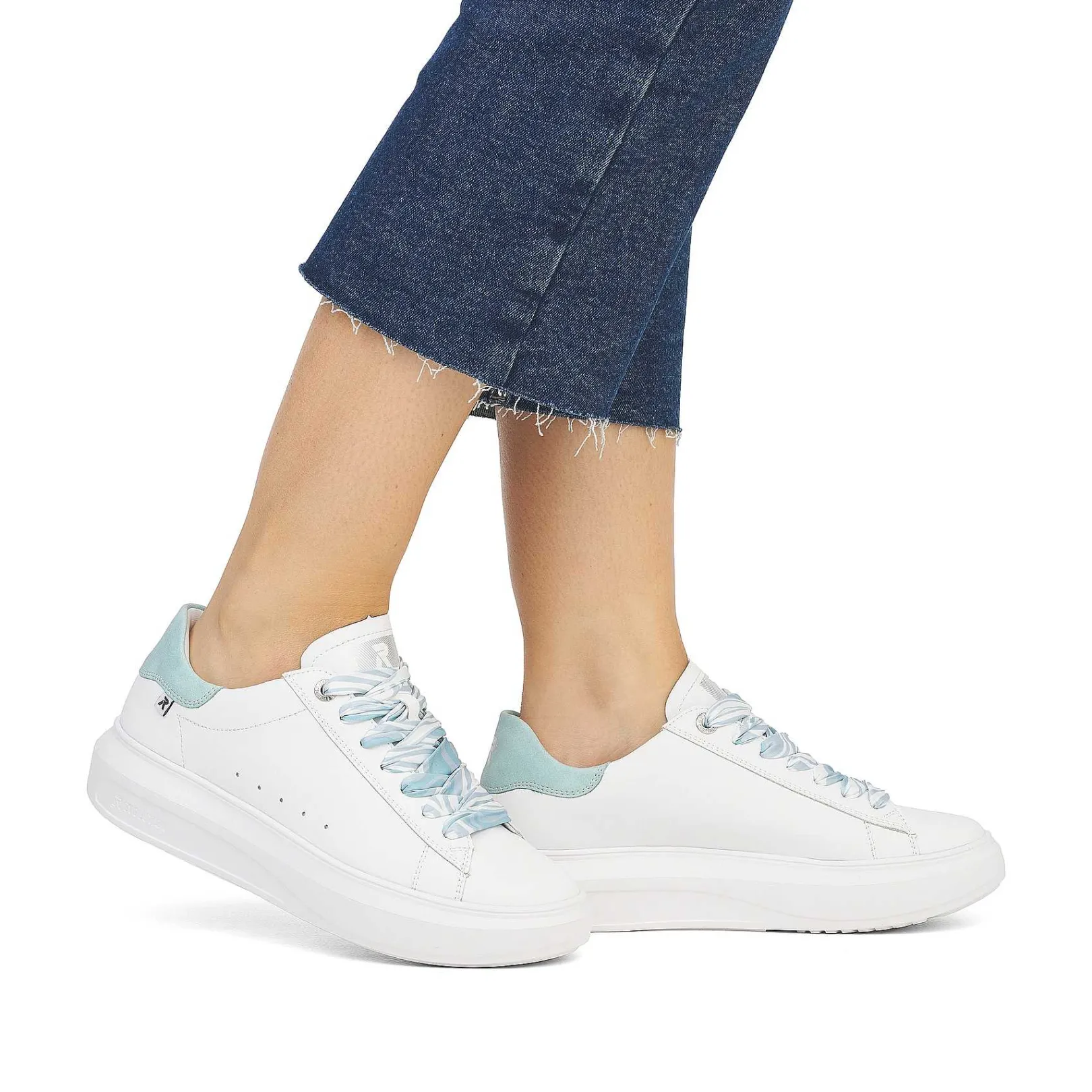Outlet Women'S Sneaker Low Clear-White Ice-Blue Ladies Sneakers
