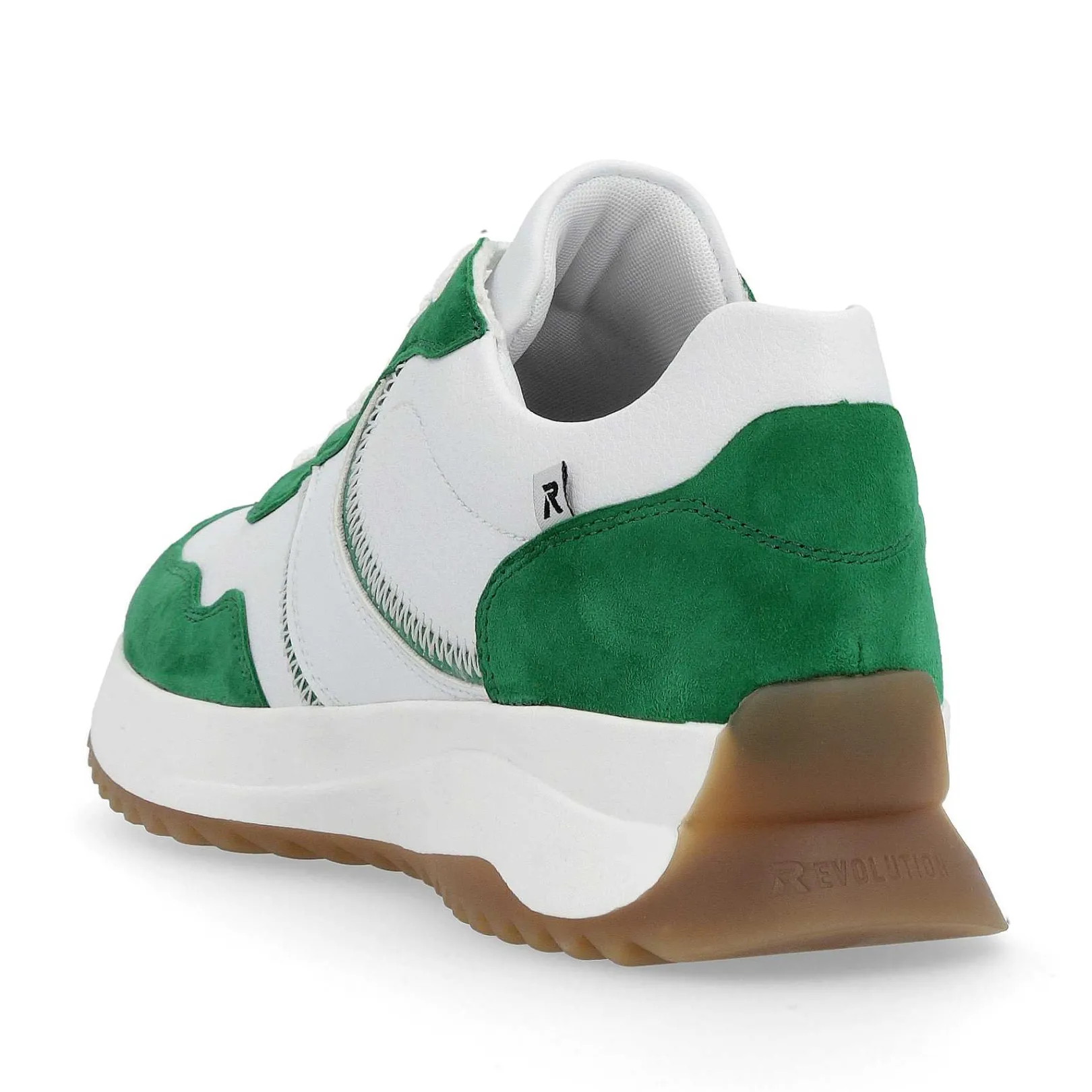 Best Women'S Sneaker Low Clear-White Emerald-Green Ladies Colorful Styles