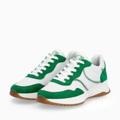 Best Women'S Sneaker Low Clear-White Emerald-Green Ladies Colorful Styles