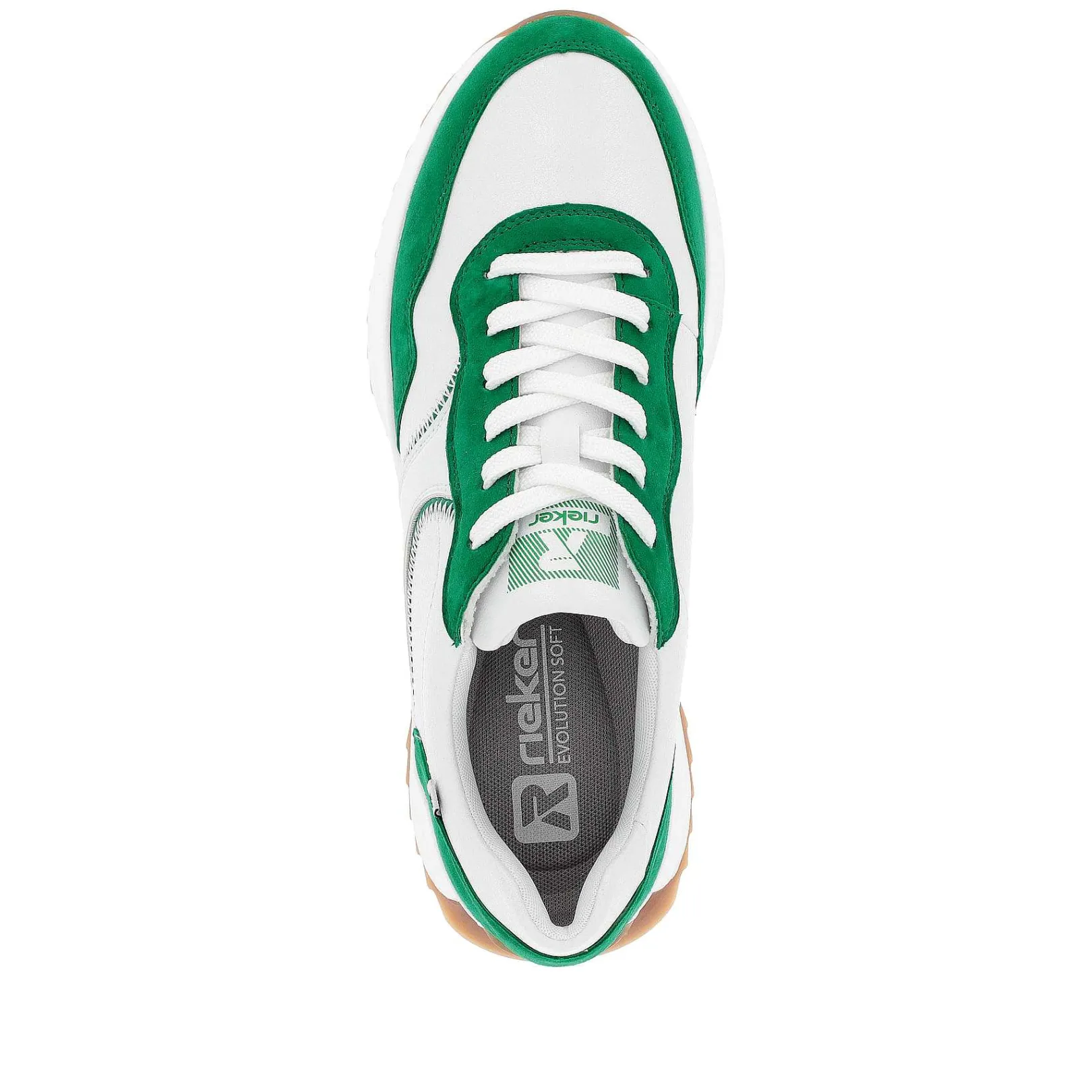 Best Women'S Sneaker Low Clear-White Emerald-Green Ladies Colorful Styles