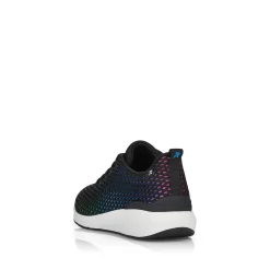 Women'S Sneaker Low Deep Black Rainbow Ladies Sneakers