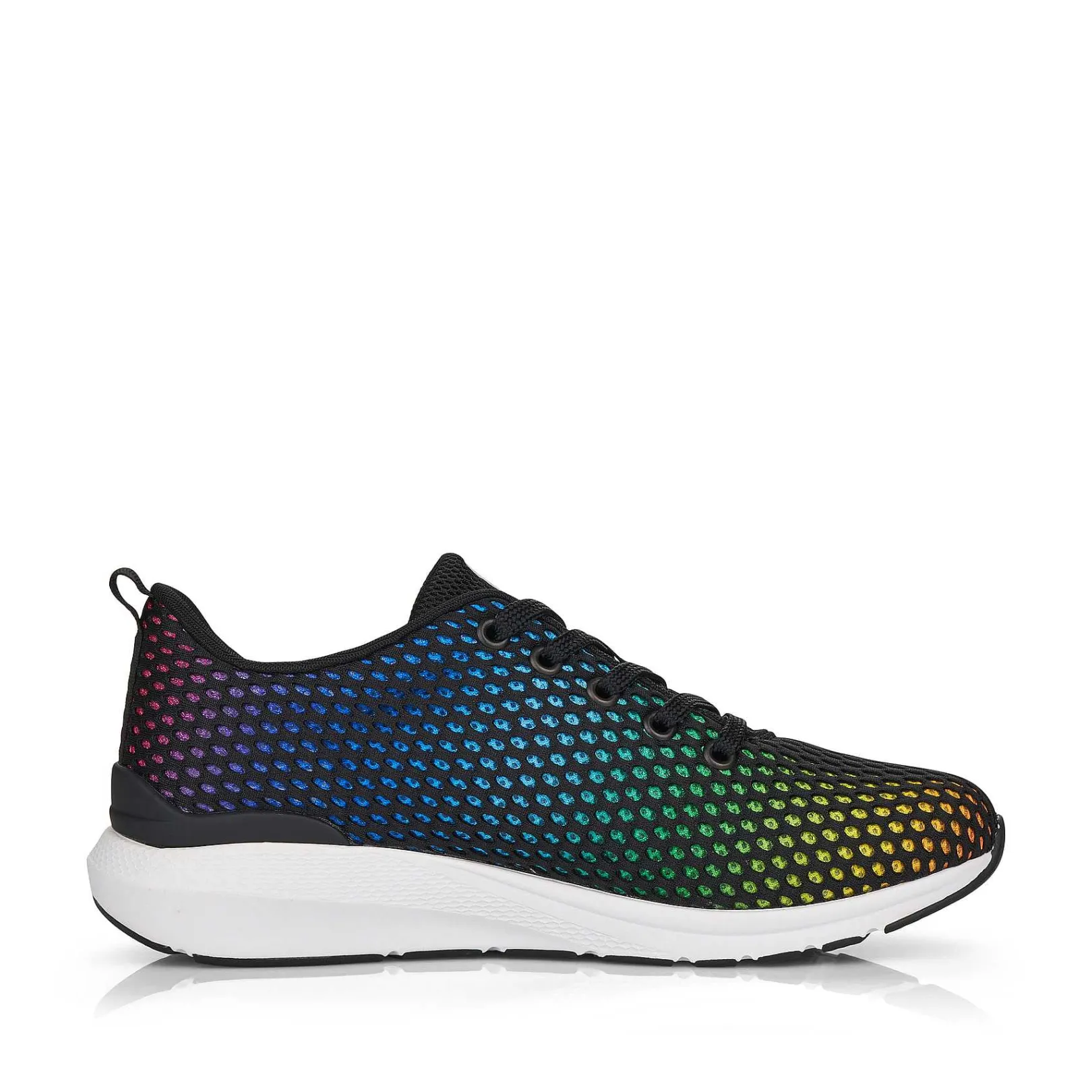Women'S Sneaker Low Deep Black Rainbow Ladies Sneakers